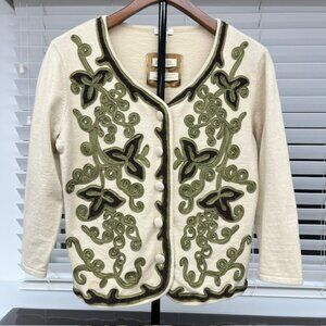 J. Jill limited edition embroidered sweater - Women's Small